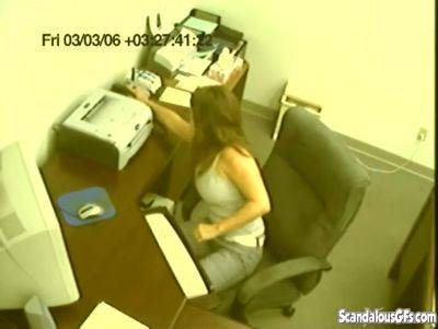 Spy cam office slut gives a secret handjob - hotmovs.com