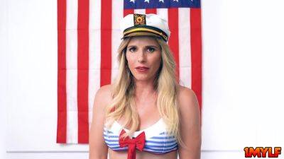 Gorgeous Milf Having A Patriotic Fuck Fest With A Lucky - hotmovs.com