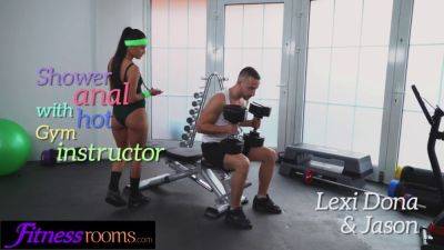 Lexi Dona - Lexi Dona's tight pussy gets destroyed by a big cock in the gym - sexu.com - Czech Republic
