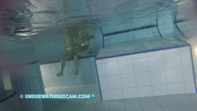 Sporty Couple Regenerating On An Underwater Bench - hclips