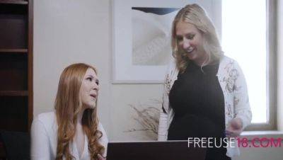 Quinn Waters - Free Use - Office Trifecta of Passion: Free Use Threesome - porntry.com