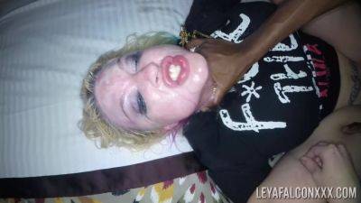 Leya Falcon - Throated blonde MILF loudly fucked in more extreme interracial scenes and soaked in sperm - xbabe.com