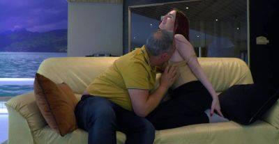 Alluring redhead loves getting intimate with her curious stepdad - alphaporno.com